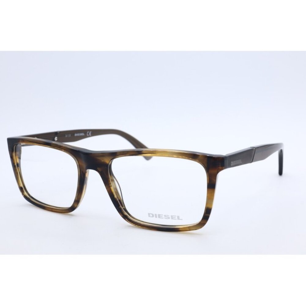 Diesel DL 5257 045 Rectangle Tortoiseshell Eyeglasses Clear Lenses 54mm